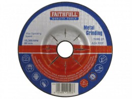 Faithfull Depressed Centre Grinding Discs 100x5x16 Metal £1.49